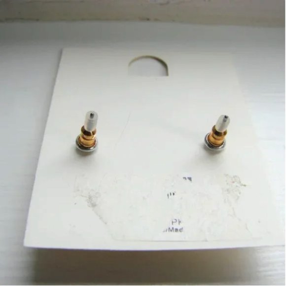 Real Crystal Opal Earrings Pink Purple Faux Diamond Stud Sparkle NEW NWT - Picture 7 of 7